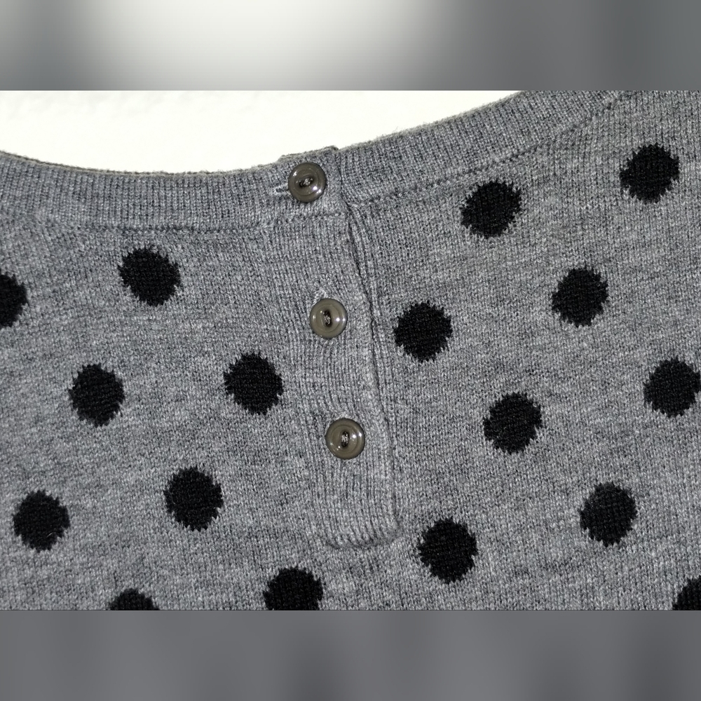 Gray Polka Dot Short Sleeve Sweater from Anne Taylor LOFT ~ Size Small ~SO Cute! - Picture 10 of 12